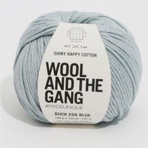 Wool and the Gang - shiny happy cotton in duck egg blue x 6 balls